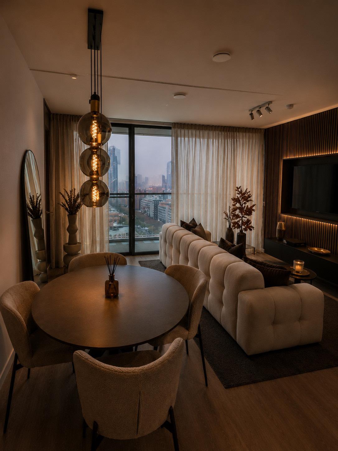 Sfeerbeeld van het interieur in stadsappartement Rotterdam